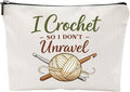 ZUYUROU Crochet Makeup Bag Funny Travel Cosmetic Pouch Zipper Organizer for Women Crafters, Double-Sided Canvas by ZUYUROU
