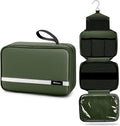 Maliton Toiletry Bag for Men & Women Travel Toiletry Bag Hanging Toiletry Bag Hygiene Organizer with 4 Compartments Waterproof Bathroom Shower Bag Large Toiletries Travel Bag (Olive Green) by Maliton