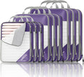 9 Set Compression Packing Cubes for Travel - Compressible, Lightweight, and Space-Saving Packing Cubes, Travel Essentials for Women, Purple by NICOSHOW