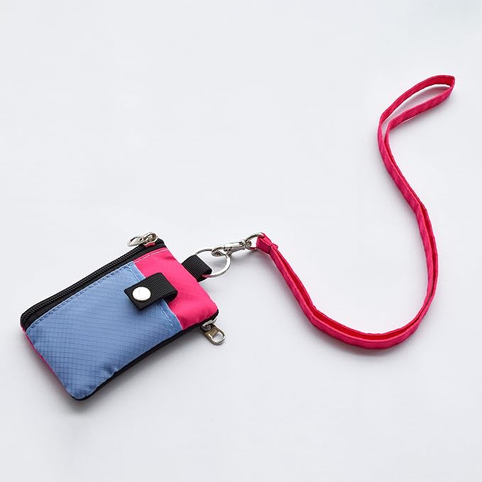 CHENSPRX Minimalist RFID Blocking Small Wallet with ID Window,WaterResistant Zip Id Case Wallet with Lanyard Keychain for Cards,Cash,Travel,Women,Men - Image 7