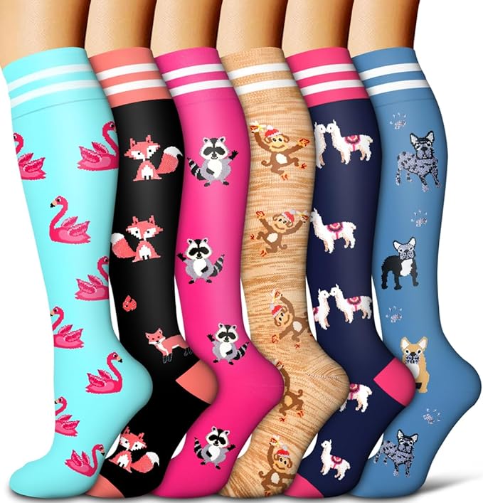 COOLOVER Copper Compression Socks for Women and Men(6 Pairs)-Best Support for Running, Athletic, Travel by COOLOVER