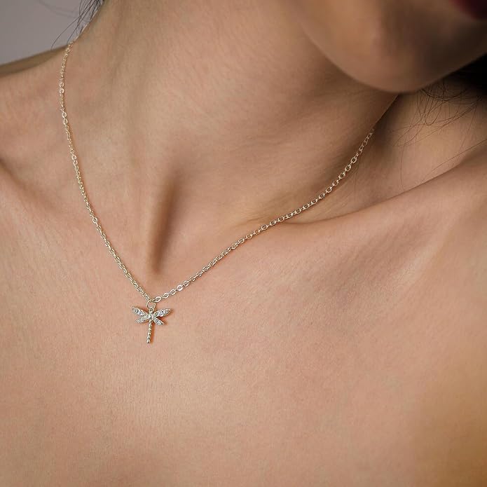 Kyerlyn Necklace for Women, Dainty Airplane/Swallow/Lightning Necklace Sideways Necklace Pendant Trendy Adjustable Chain Simple Choker Everyday Gifts - Image 2