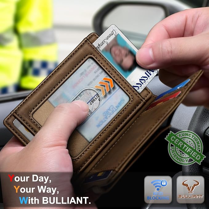 BULLIANT Magnetic Slim Leather Pocket Wallet Money Clip For Men 12Cards | RFID Blocking | Easy Access | Gift Boxed - Image 4