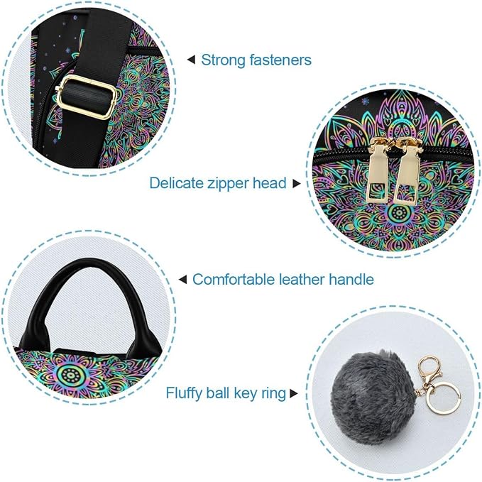 ALAZA Dreamcatcher Lotus Boho Backpack Purse for Women Anti Theft Fashion Back Pack Shoulder Bag - Image 6