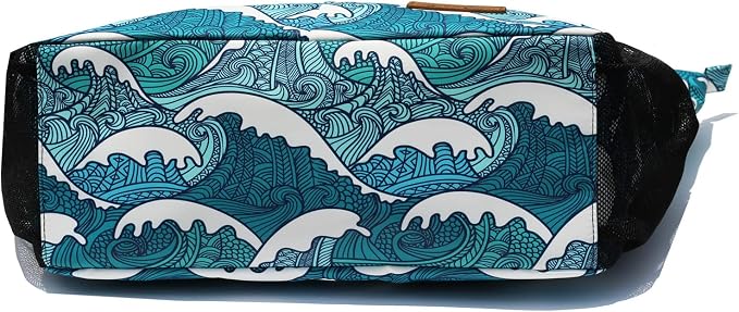 ESVAN Original Floral Tote Bag Large Shoulder Bag with Multi Pockets for Gym Travel Beach Daily Bags - Image 6