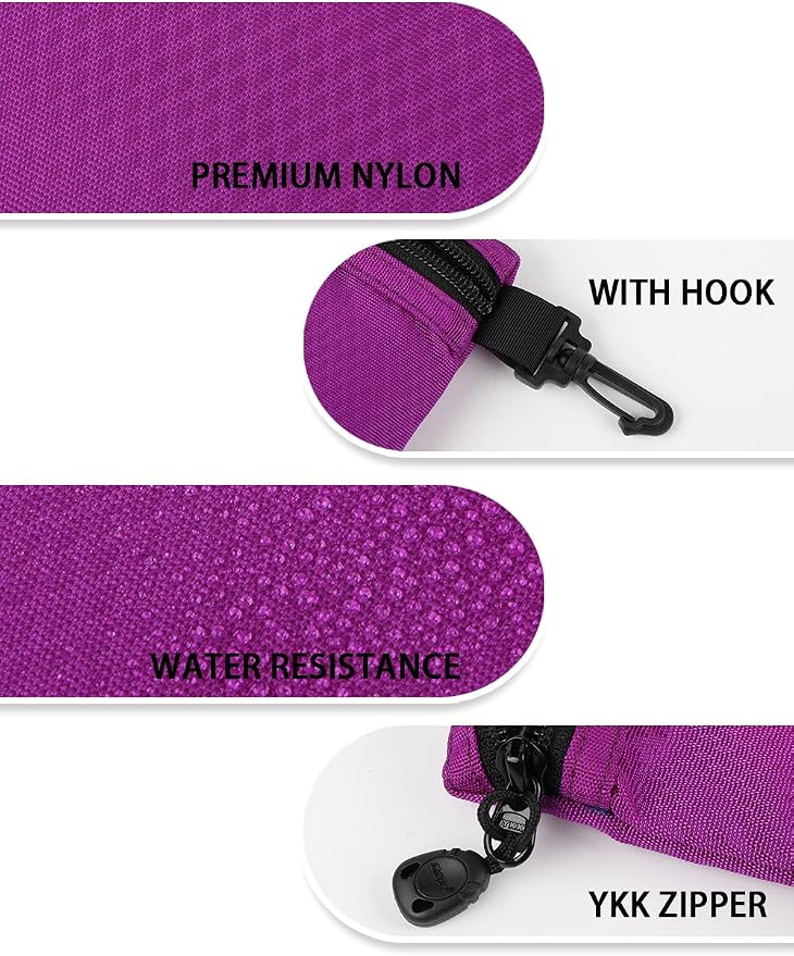 GOX Small Toiletry Bag for Men Bulk Cosmetic Bag Dopp Kit Carry On Zipper Pouch Organization Nylon Small Packing Sack Waterproof (Purple) - Image 9