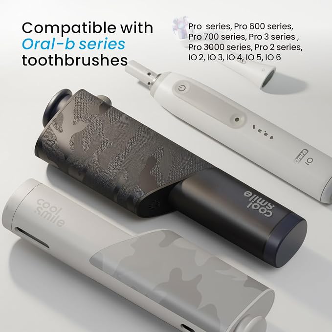 CoolSmile Charging Travel Case Compatible with Oral B Electric Toothbrushes, Fits Oral-B pro 2/ pro 3, pro 600/700/ 1000/1500/ 2000/3000/ 3500/5000/ 7000/ io2/ io3/ io4/ io5/ io6, Grey - Image 2