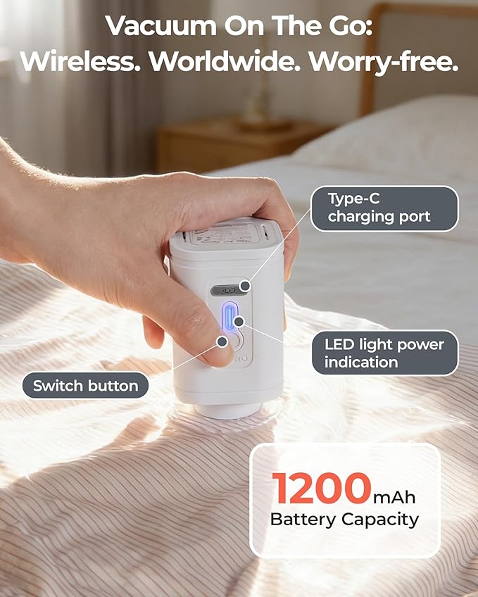 BAGSMART Travel Vacuum Bags with Rechargeable Electric Pump, 18PC Kit | Heavy-duty PA+PE material, Bonus Shoe, Laundry & Toiletry Bags, Save 80% Space Ideal for suitcase packing, travel & home. - Image 2