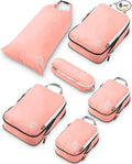 TRIPPED Travel Gear Compression Packing Cubes for Carry-On Travel 6-Pack | Ultralight Ripstop Packing Cubes with Compression Zippers for Organized Carry-On Luggage, Backpack, and Travel Packing by TRIPPEDTravelGear