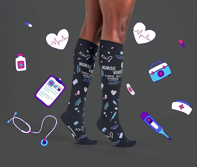 Nurse Mates Women's Calf Socks | 12-14 mmHg Compression | Superior Support & Comfort | 1 Pair - Image 2