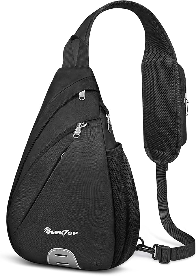 Seektop Anti Theft Crossbody Bag for Women RFID Blocking Sling Bag 7L | Waterproof Sling Daypack with Phone Pouch, Lightweight 400D Nylon, Small Chest Pack, Shoulder Backpack for Travel Hiking Men by SeektopSports