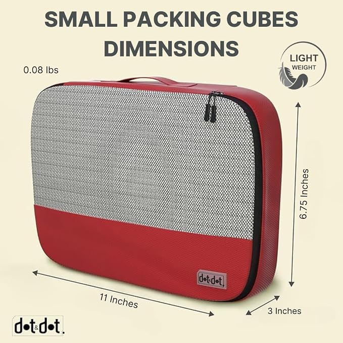 Small Packing Cubes for Travel - 5pc Packing Cubes for Suitcases - Lightweight Luggage Organizer Bags (Non-Compression) - Image 3