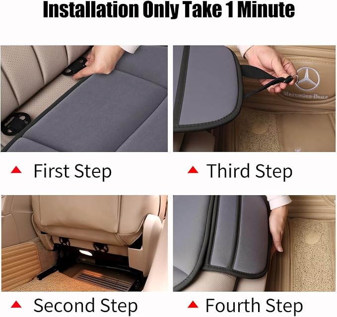 Lofty Aim Car Seat Cushion for Driving, Memory Foam Driver Seat Cushion | Car Seat Cushion for Long Driving, Automotive Seat Cushion for Pain Relief, Car Seat Pillow Fits Car, Office Chair Dark Gray - Image 6