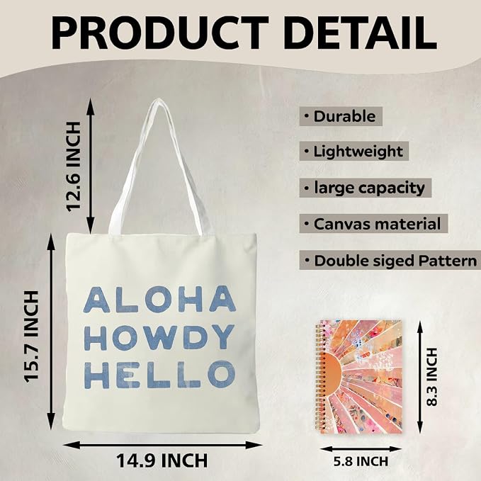 Summer Coastal Beach Canvas Tote Bag - Image 6