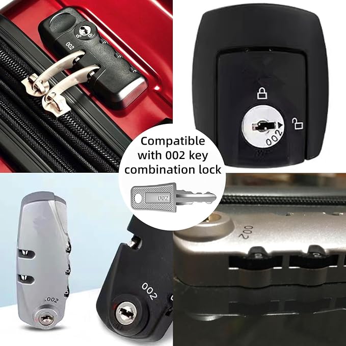 2PCS Master Luggage Keys 007 002 Universal Luggage Bag Suitcase for Forgotten Password Code Combinations of Luggage Locks (2pcs 007+002 Key) - Image 3