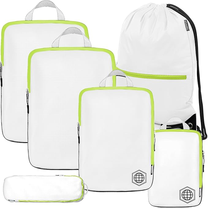 TRIPPED Travel Gear Extra Large Compression Packing Cubes 6-Piece Set by TRIPPEDTravelGear