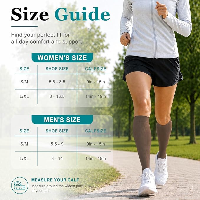 COOLOVER Copper Compression Socks for Women and Men(6 Pairs)-Best Support for Running, Athletic, Travel - Image 7