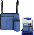 Airplane Seat Back Organizer & Storage, Airplane Tray Table Cover for Personal Items, Airline Seat Hanging Pockets Media Pouch,Reusable Travel Essentials,Fits Tablets,Cell Phone,Water Bottle (Blue) by Homakover