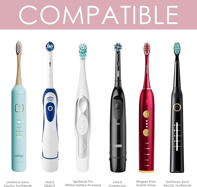 Dual Electric Toothbrush Case, Portable Bag for Travelling, Large Toothbrush Case Holder Compatible with AquaSonic, Sumkyle, Oral-B iO Series, Philips Sonicare (Pink) - Image 2