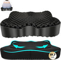 Gel Seat Cushion, Thickened Big Breathable Honeycomb Design Absorbs Pressure Points Gel Cushion with Anti-Slip Cover Seat Cushion for Office Chair Home Car Seat Cushion for Wheelchair by NEW-Vi