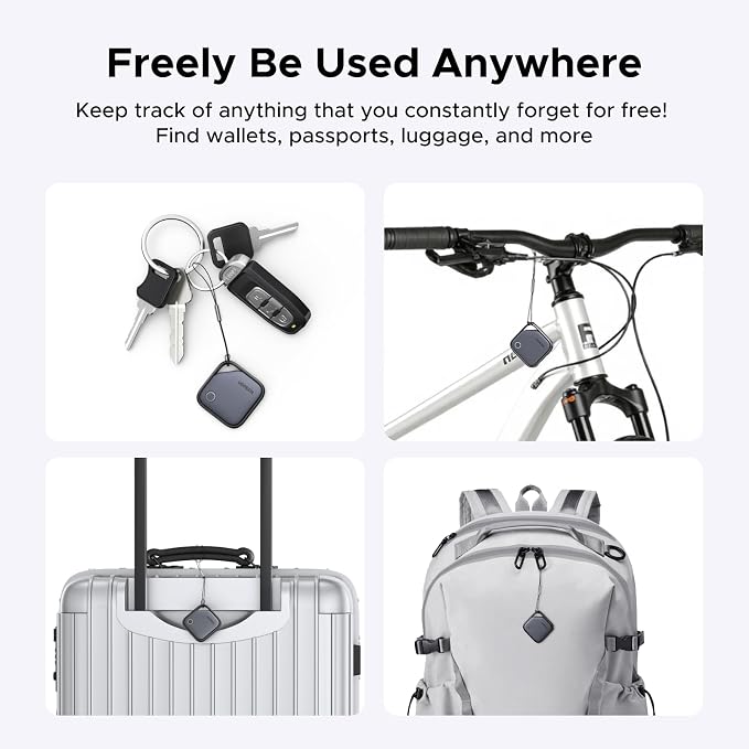 UGREEN FineTrack Air Tracker Tags (iOS Only) 4 Pack Key Finder | Bluetooth Tracker 2-Year Replaceable Battery Compatible with Apple Find My for Keys, Luggage [Apple Find My Certified] - Image 9
