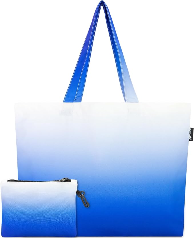 HOLYLUCK Tote Bag with a Detachable Small Bag, Foldable Reusable Grocery Bags 20L Shopping Bag by holyluck