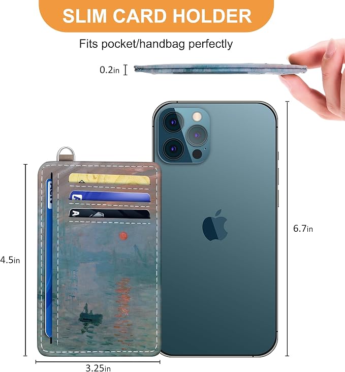 SEAVILIA Small Credit Card Holder for Women, Slim RFID Blocking Wallet | Cute Mini ID Card Case, Thin Minimalist Pocket Wallet, Gift for Girls, Boat - Image 6