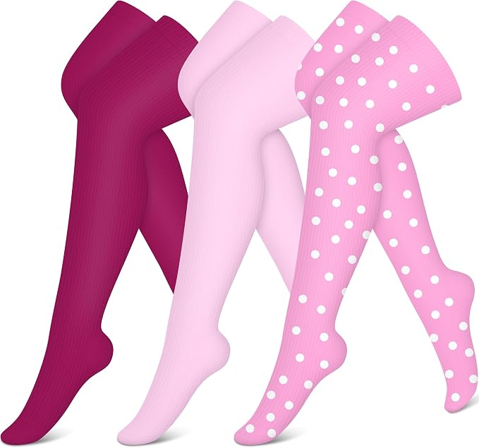 CHARMKING 3 Pairs Thigh High Compression Socks for Women and Men 15-20 mmHg Boost Circulation and All Day Comfort by CHARMKING
