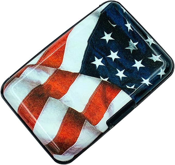 BFL RFID Credit Card Holder for Women or Men, Theft Proof Credit Card Holder, Slim Design Fits in Pocket (Flag) - Image 2
