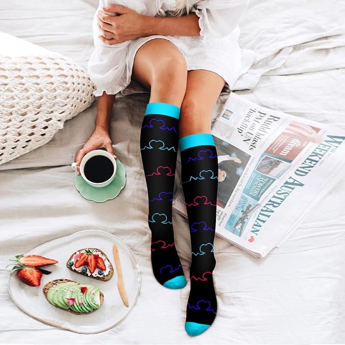 6 Pack Copper Compression Socks for Women and Men Circulation-Best Support for Medical,Running,Nursing,Athletic - Image 3