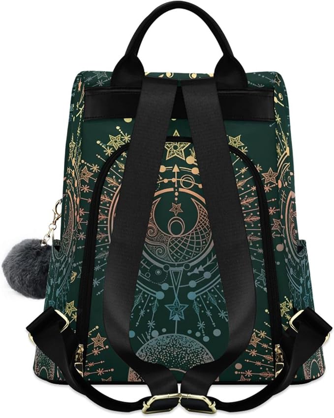 ALAZA Moon & Star Alchemy Magical Backpack Purse for Women Anti Theft Fashion Back Pack Shoulder Bag - Image 2