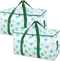 BALEINE 2-Pack Oversized Moving Bags with Reinforced Handles, Heavy-Duty Storage Tote for Clothes, Moving Supplies (Clover, 2-Pack) by BALEINE