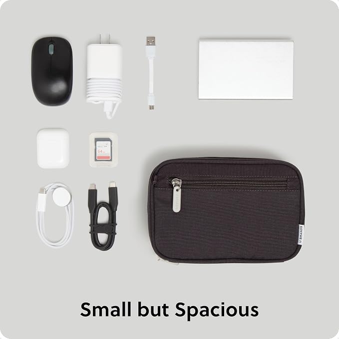 U Brands Electronics Organizer Travel Case, Cord Storage, 7.8" x 5", Gray - Image 5