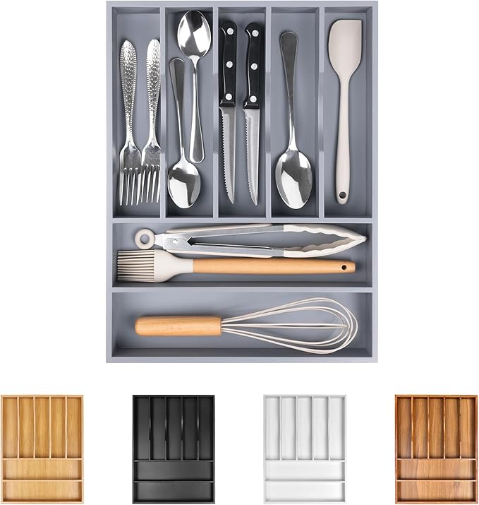 Kitchen Silverware Drawer Organizer and Storage Organizador Small De Cucharas y Tenedores Cubiertos Para Gavetas Cocina Para Gabinete Cajones Cocina Cajones Cocina Para Gabinete Hogar y Cocina Ofertas by Bellsal