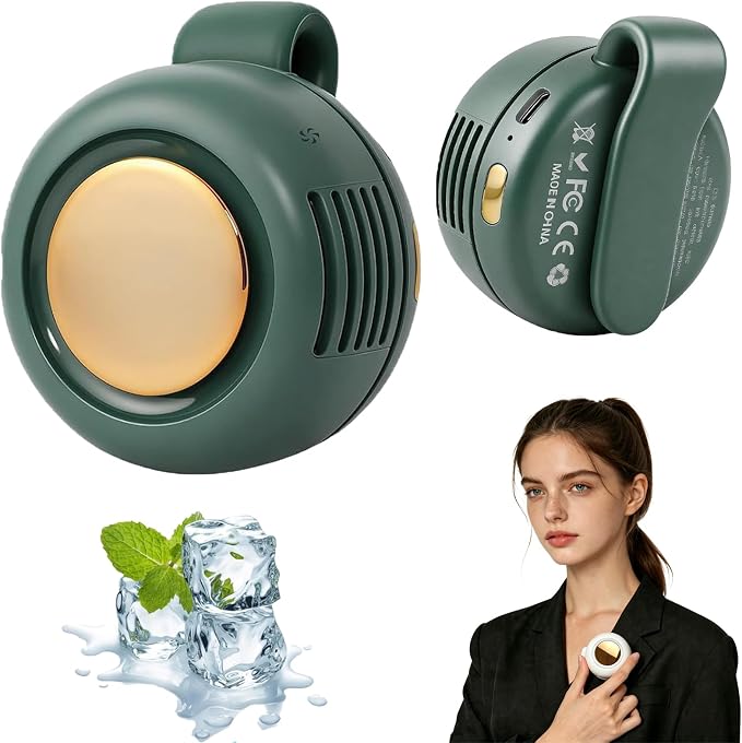 jintion Handheld Fan Portable Neck Waist Personal Mini Clip on Hand Fans Rechargeable Wearable for Shirt Belt That Deliver Refreshing Cool Breeze Under Held Cooling Wind Small 360° Rotatable by Unknown