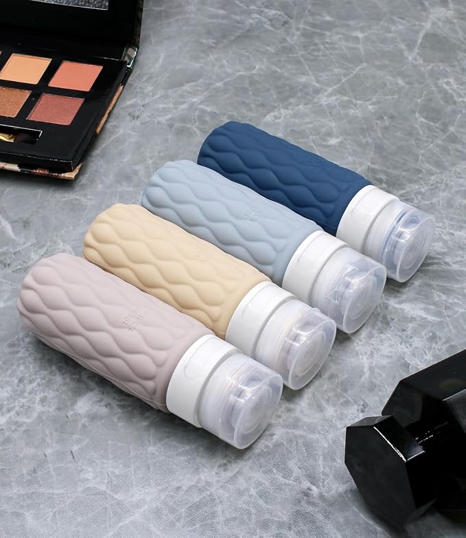 3.4oz Silicone Travel Bottles for Toiletries Refillable Liquid Accessories | for Shampoo and Conditioner, TSA Approved Leakproof Squeeze Bottles Travel-friendly with Labels/Clear Bag - Image 6