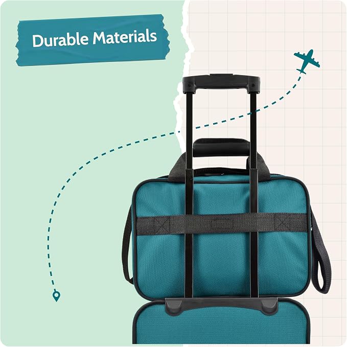 U.S. Traveler Rio 14" Travel Tote Bag, Lightweight 1200D Carry-On Bag for Women & Men - Image 3