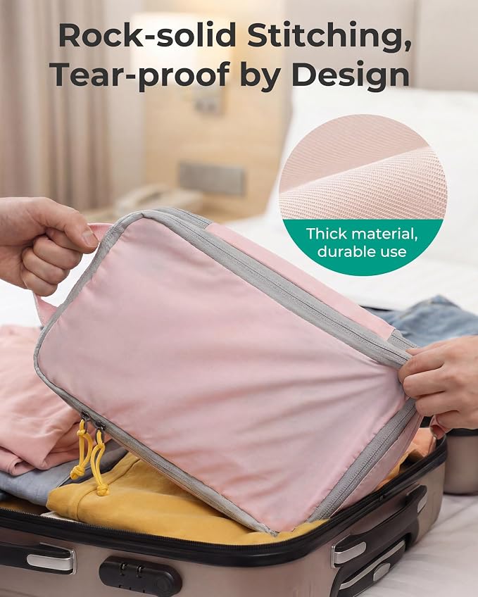 BAGSMART Compression Packing Cubes for Travel Essentials | 14 Set /6 Set /4 Set/2 Set, Lightweight, Durable - Image 7