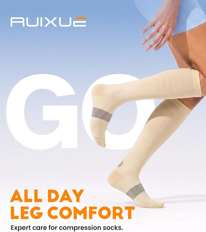 RUIXUE Compression Socks Women Men, All-Day Comfort 20-30mmHg Circulation Support for Nurse Travel Flying Daily Running Sports Use - Image 6