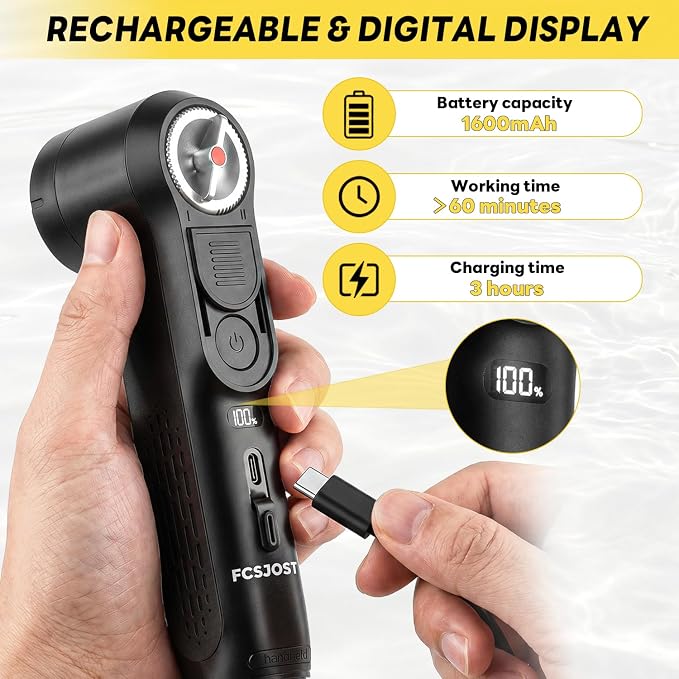 Portable Bidet for Travel, High Pressure Electric Bidet for Women & Men, 1600mAh Battery, Dual Adjustable Spray Modes, LED Display, 2.5L Tank, IPX6 Waterproof Handheld Bidet for Camping & Home - Image 5