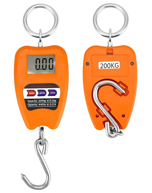 QWORK Hanging Weight Scale, 200kg/440lbs Digital Crane Scales Fish Weighing Scale Aluminum Housing LED Display Scale for Fishing, Weigh Luggage, Home Farm - Image 6