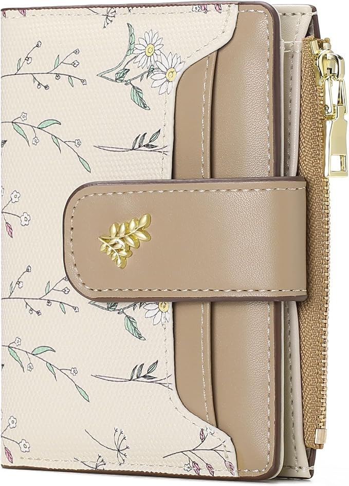 GAEKEAO Small Wallets for Women RFID Blocking Leather Bifold Zipper Pocket Wallet Credit Card Holder with ID Window - Image 7