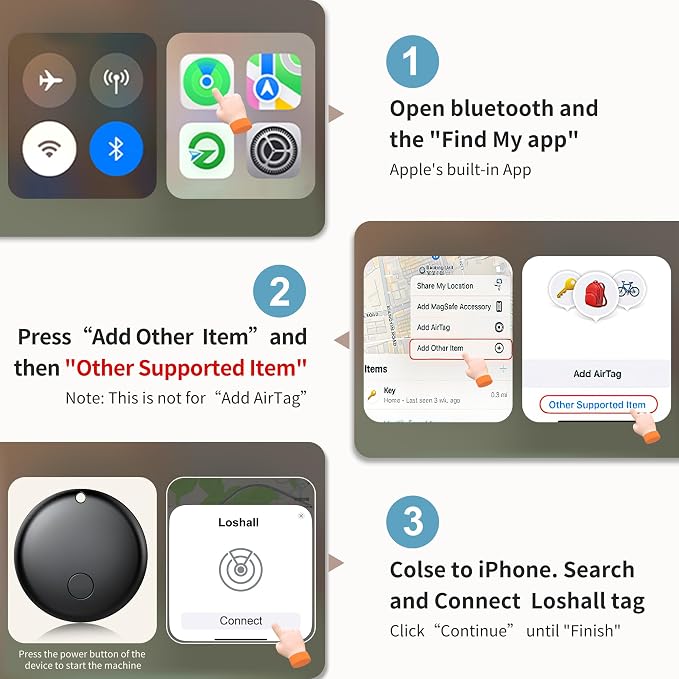 2026 Air Tracker Tags-4 Pack Bluetooth Tracker for Apple Find My app (iOS Only) Keys Finder, Smart Tag, Item Locator for Luggage, Backpack, Suitcases, Replaceable Battery (Black, 4 Pack) - Image 7