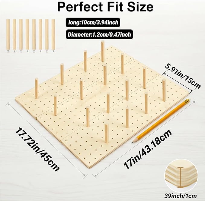 Wooden Pegboard Drawer Organizer for Kitchen - 3 Pack Adjustable Drawer Organizer with 24 Pegs Wooden, Drawer Organizer Kitchen Utensils, Wood Drawer Organizers for Kitchen Countertops & Deep Drawe - Image 4