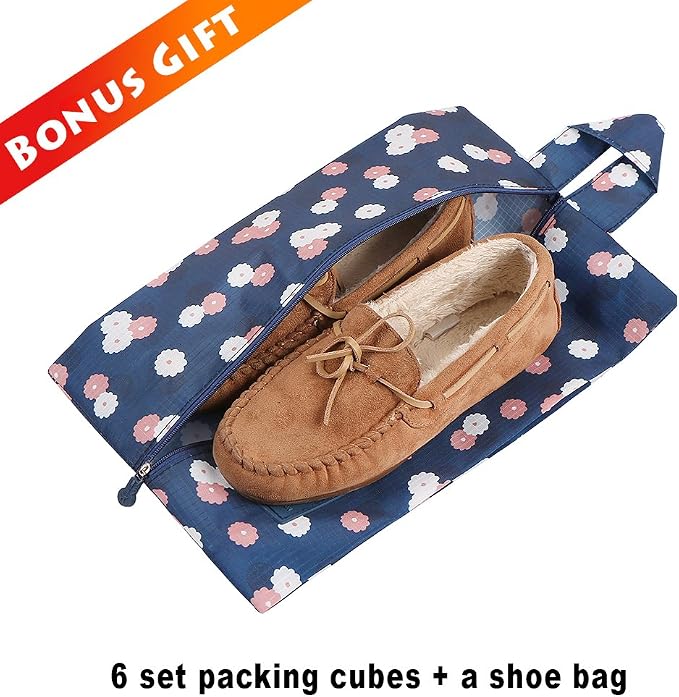 Mossio 7 Set Packing Cubes with Shoe Bag - Travel Carry On Luggage Organizer - Image 2
