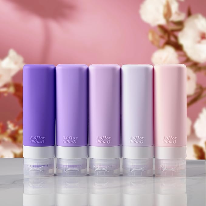 INSFIT Travel Bottles for Toiletries, TSA Approved 3oz Travel Size Toiletries, BPA Free Leak Proof Squeezable Silicone Tubes Travel Essentials for Shampoo Conditioner Lotion Soap - Image 7