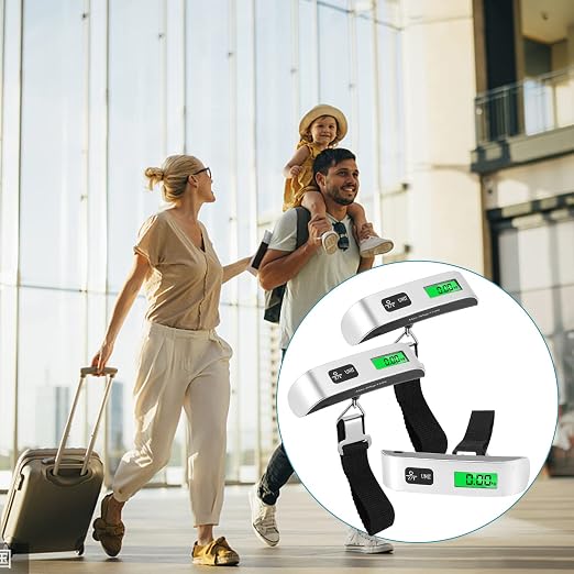 Visen Digital Luggage Scale, 3 Pack Luggage Weight Scale, 110LB | Handheld Digital Hanging Scales, Baggage Scale With Backlit LCD Display, Portable Suitcase Weight Scale With Hook for Travele - Image 7