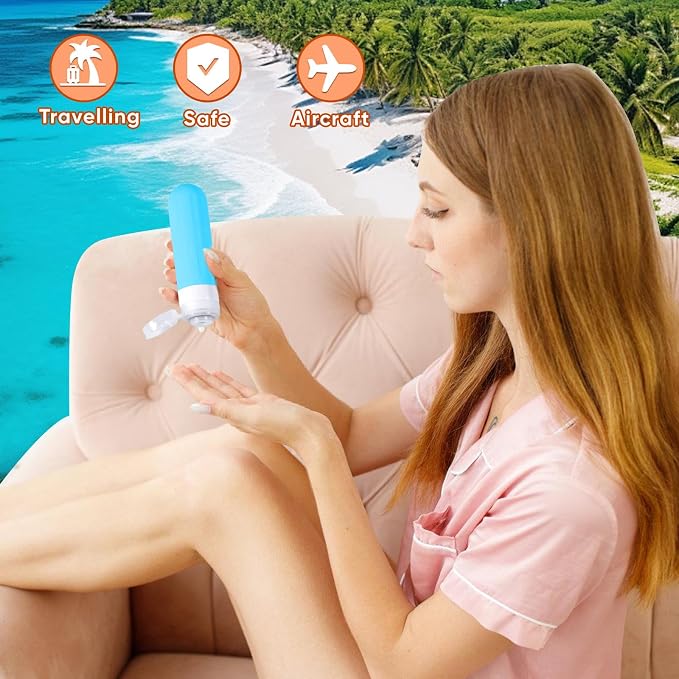 Travel Bottles for Toiletries 18Pack Containers Travel Size Toiletries | TSA Approved BPA Free Leak Proof Refillable Liqus Shampoo Air Travel Flights Vacation Getaways Colored - Image 7