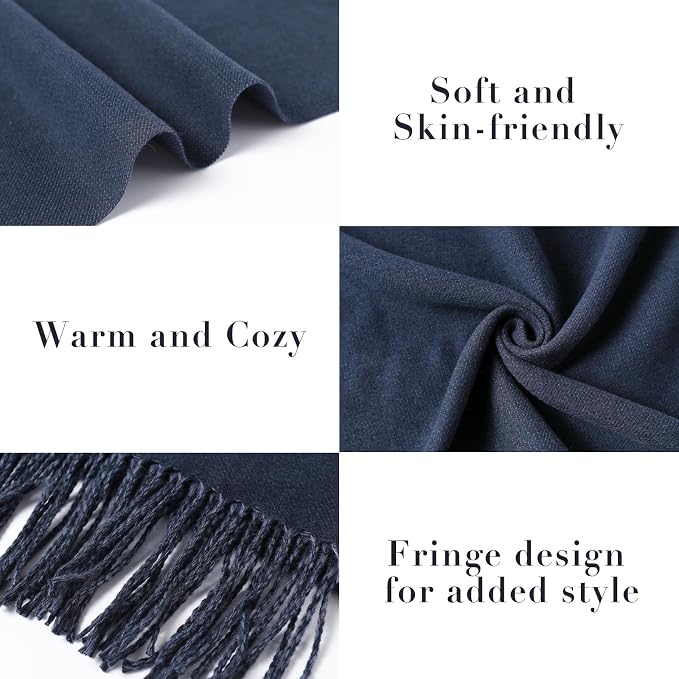 maamgic Women's Scarf Pashmina Shawls Blanket Scarf for Evening Dress | Soft Viscose Blend ,Lightweight,Large Scarf with Cozy Cashmere-Feel, Perfect For Weddings,Cruise Travel & Flights - Image 3