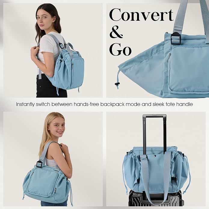 Everyday Bag Tote for Women, Spacious Diaper Bag with 16 Pockets, Durable Travel Bag, Sleek Work Shoulder Bag - Image 4